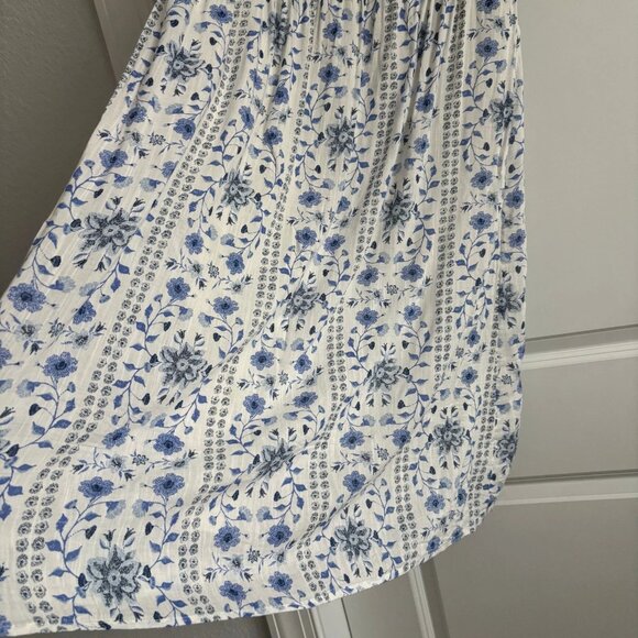 Old Navy Women’s Off the Shoulder Smocked Ditsy Floral Print Midi Dress Sz L - Picture 5 of 8